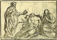 An illustration from Natalis Comitis Mythologiae sive Explicationis fabvlarvm libri decem, in qvibvs omnia prope natvralis et moralis philosophiæ dogmata in veterum fabulis contenta fuisse perspicuè demonstratur (1616)
