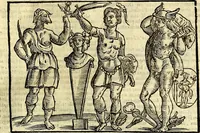 An illustration from Natalis Comitis Mythologiae sive Explicationis fabvlarvm libri decem, in qvibvs omnia prope natvralis et moralis philosophiæ dogmata in veterum fabulis contenta fuisse perspicuè demonstratur (1616)