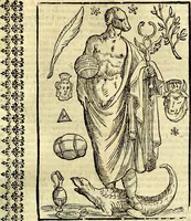 An illustration from Natalis Comitis Mythologiae sive Explicationis fabvlarvm libri decem, in qvibvs omnia prope natvralis et moralis philosophiæ dogmata in veterum fabulis contenta fuisse perspicuè demonstratur (1616)