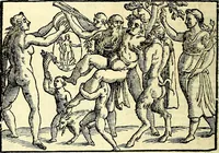 An illustration from Natalis Comitis Mythologiae sive Explicationis fabvlarvm libri decem, in qvibvs omnia prope natvralis et moralis philosophiæ dogmata in veterum fabulis contenta fuisse perspicuè demonstratur (1616)
