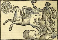 Picture 90 of 125 from Natalis Comitis Mythologiae sive Explicationis fabvlarvm libri decem, in qvibvs omnia prope natvralis et moralis philosophiæ dogmata in veterum fabulis contenta fuisse perspicuè demonstratur (1616), leaf 347