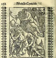 An illustration from Natalis Comitis Mythologiae sive Explicationis fabvlarvm libri decem, in qvibvs omnia prope natvralis et moralis philosophiæ dogmata in veterum fabulis contenta fuisse perspicuè demonstratur (1616)