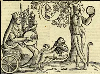 Picture 114 of 125 from Natalis Comitis Mythologiae sive Explicationis fabvlarvm libri decem, in qvibvs omnia prope natvralis et moralis philosophiæ dogmata in veterum fabulis contenta fuisse perspicuè demonstratur (1616), leaf 548