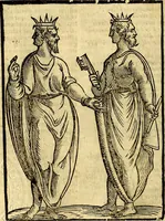 An illustration from Natalis Comitis Mythologiae, sive, Explicationis fabularum libri decem : in quibus omnia prope naturalis et moralis philosophiae dogmata in veterum fabulis contenta fuisse perspicuè demonstratur ... : accessit G. Linocerii Musarum mytholgia, & anonymi obseuationum in totam de dijs gentium narrationem libellus : adiectæ sunt ... editioni elegantissimæ deorum imagines, & eruditissimæ M. Antonij Tritonij Vtinensis .. (1637)