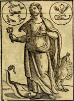 Picture 17 of 127 from Natalis Comitis Mythologiae, sive, Explicationis fabularum libri decem : in quibus omnia prope naturalis et moralis philosophiae dogmata in veterum fabulis contenta fuisse perspicuè demonstratur ... : accessit G. Linocerii Musarum mytholgia, & anonymi obseuationum in totam de dijs gentium narrationem libellus : adiectæ sunt ... editioni elegantissimæ deorum imagines, & eruditissimæ M. Antonij Tritonij Vtinensis .. (1637), leaf 114