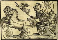 An illustration from Natalis Comitis Mythologiae, sive, Explicationis fabularum libri decem : in quibus omnia prope naturalis et moralis philosophiae dogmata in veterum fabulis contenta fuisse perspicuè demonstratur ... : accessit G. Linocerii Musarum mytholgia, & anonymi obseuationum in totam de dijs gentium narrationem libellus : adiectæ sunt ... editioni elegantissimæ deorum imagines, & eruditissimæ M. Antonij Tritonij Vtinensis .. (1637)