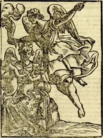 An illustration from Natalis Comitis Mythologiae, sive, Explicationis fabularum libri decem : in quibus omnia prope naturalis et moralis philosophiae dogmata in veterum fabulis contenta fuisse perspicuè demonstratur ... : accessit G. Linocerii Musarum mytholgia, & anonymi obseuationum in totam de dijs gentium narrationem libellus : adiectæ sunt ... editioni elegantissimæ deorum imagines, & eruditissimæ M. Antonij Tritonij Vtinensis .. (1637)