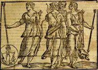 An illustration from Natalis Comitis Mythologiae, sive, Explicationis fabularum libri decem : in quibus omnia prope naturalis et moralis philosophiae dogmata in veterum fabulis contenta fuisse perspicuè demonstratur ... : accessit G. Linocerii Musarum mytholgia, & anonymi obseuationum in totam de dijs gentium narrationem libellus : adiectæ sunt ... editioni elegantissimæ deorum imagines, & eruditissimæ M. Antonij Tritonij Vtinensis .. (1637)
