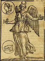 Picture 38 of 127 from Natalis Comitis Mythologiae, sive, Explicationis fabularum libri decem : in quibus omnia prope naturalis et moralis philosophiae dogmata in veterum fabulis contenta fuisse perspicuè demonstratur ... : accessit G. Linocerii Musarum mytholgia, & anonymi obseuationum in totam de dijs gentium narrationem libellus : adiectæ sunt ... editioni elegantissimæ deorum imagines, & eruditissimæ M. Antonij Tritonij Vtinensis .. (1637), leaf 187