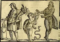 An illustration from Natalis Comitis Mythologiae, sive, Explicationis fabularum libri decem : in quibus omnia prope naturalis et moralis philosophiae dogmata in veterum fabulis contenta fuisse perspicuè demonstratur ... : accessit G. Linocerii Musarum mytholgia, & anonymi obseuationum in totam de dijs gentium narrationem libellus : adiectæ sunt ... editioni elegantissimæ deorum imagines, & eruditissimæ M. Antonij Tritonij Vtinensis .. (1637)