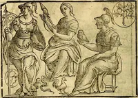 An illustration from Natalis Comitis Mythologiae, sive, Explicationis fabularum libri decem : in quibus omnia prope naturalis et moralis philosophiae dogmata in veterum fabulis contenta fuisse perspicuè demonstratur ... : accessit G. Linocerii Musarum mytholgia, & anonymi obseuationum in totam de dijs gentium narrationem libellus : adiectæ sunt ... editioni elegantissimæ deorum imagines, & eruditissimæ M. Antonij Tritonij Vtinensis .. (1637)
