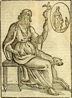 An illustration from Natalis Comitis Mythologiae, sive, Explicationis fabularum libri decem : in quibus omnia prope naturalis et moralis philosophiae dogmata in veterum fabulis contenta fuisse perspicuè demonstratur ... : accessit G. Linocerii Musarum mytholgia, & anonymi obseuationum in totam de dijs gentium narrationem libellus : adiectæ sunt ... editioni elegantissimæ deorum imagines, & eruditissimæ M. Antonij Tritonij Vtinensis .. (1637)