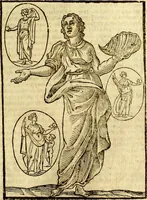 An illustration from Natalis Comitis Mythologiae, sive, Explicationis fabularum libri decem : in quibus omnia prope naturalis et moralis philosophiae dogmata in veterum fabulis contenta fuisse perspicuè demonstratur ... : accessit G. Linocerii Musarum mytholgia, & anonymi obseuationum in totam de dijs gentium narrationem libellus : adiectæ sunt ... editioni elegantissimæ deorum imagines, & eruditissimæ M. Antonij Tritonij Vtinensis .. (1637)