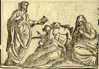 An illustration from Natalis Comitis Mythologiae, sive, Explicationis fabularum libri decem : in quibus omnia prope naturalis et moralis philosophiae dogmata in veterum fabulis contenta fuisse perspicuè demonstratur ... : accessit G. Linocerii Musarum mytholgia, & anonymi obseuationum in totam de dijs gentium narrationem libellus : adiectæ sunt ... editioni elegantissimæ deorum imagines, & eruditissimæ M. Antonij Tritonij Vtinensis .. (1637)
