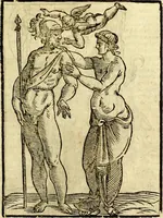 An illustration from Natalis Comitis Mythologiae, sive, Explicationis fabularum libri decem : in quibus omnia prope naturalis et moralis philosophiae dogmata in veterum fabulis contenta fuisse perspicuè demonstratur ... : accessit G. Linocerii Musarum mytholgia, & anonymi obseuationum in totam de dijs gentium narrationem libellus : adiectæ sunt ... editioni elegantissimæ deorum imagines, & eruditissimæ M. Antonij Tritonij Vtinensis .. (1637)