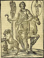 An illustration from Natalis Comitis Mythologiae, sive, Explicationis fabularum libri decem : in quibus omnia prope naturalis et moralis philosophiae dogmata in veterum fabulis contenta fuisse perspicuè demonstratur ... : accessit G. Linocerii Musarum mytholgia, & anonymi obseuationum in totam de dijs gentium narrationem libellus : adiectæ sunt ... editioni elegantissimæ deorum imagines, & eruditissimæ M. Antonij Tritonij Vtinensis .. (1637)