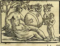 Picture 91 of 127 from Natalis Comitis Mythologiae, sive, Explicationis fabularum libri decem : in quibus omnia prope naturalis et moralis philosophiae dogmata in veterum fabulis contenta fuisse perspicuè demonstratur ... : accessit G. Linocerii Musarum mytholgia, & anonymi obseuationum in totam de dijs gentium narrationem libellus : adiectæ sunt ... editioni elegantissimæ deorum imagines, & eruditissimæ M. Antonij Tritonij Vtinensis .. (1637), leaf 342