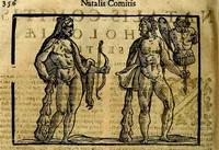 An illustration from Natalis Comitis Mythologiae, sive, Explicationis fabularum libri decem : in quibus omnia prope naturalis et moralis philosophiae dogmata in veterum fabulis contenta fuisse perspicuè demonstratur ... : accessit G. Linocerii Musarum mytholgia, & anonymi obseuationum in totam de dijs gentium narrationem libellus : adiectæ sunt ... editioni elegantissimæ deorum imagines, & eruditissimæ M. Antonij Tritonij Vtinensis .. (1637)