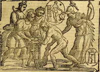 An illustration from Natalis Comitis Mythologiae, sive, Explicationis fabularum libri decem : in quibus omnia prope naturalis et moralis philosophiae dogmata in veterum fabulis contenta fuisse perspicuè demonstratur ... : accessit G. Linocerii Musarum mytholgia, & anonymi obseuationum in totam de dijs gentium narrationem libellus : adiectæ sunt ... editioni elegantissimæ deorum imagines, & eruditissimæ M. Antonij Tritonij Vtinensis .. (1637)