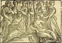 An illustration from Natalis Comitis Mythologiae, sive, Explicationis fabularum libri decem : in quibus omnia prope naturalis et moralis philosophiae dogmata in veterum fabulis contenta fuisse perspicuè demonstratur ... : accessit G. Linocerii Musarum mytholgia, & anonymi obseuationum in totam de dijs gentium narrationem libellus : adiectæ sunt ... editioni elegantissimæ deorum imagines, & eruditissimæ M. Antonij Tritonij Vtinensis .. (1637)