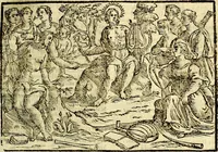 Picture 102 of 127 from Natalis Comitis Mythologiae, sive, Explicationis fabularum libri decem : in quibus omnia prope naturalis et moralis philosophiae dogmata in veterum fabulis contenta fuisse perspicuè demonstratur ... : accessit G. Linocerii Musarum mytholgia, & anonymi obseuationum in totam de dijs gentium narrationem libellus : adiectæ sunt ... editioni elegantissimæ deorum imagines, & eruditissimæ M. Antonij Tritonij Vtinensis .. (1637), leaf 452