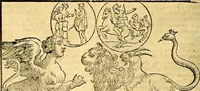 An illustration from Natalis Comitis Mythologiae, sive, Explicationis fabularum libri decem : in quibus omnia prope naturalis et moralis philosophiae dogmata in veterum fabulis contenta fuisse perspicuè demonstratur ... : accessit G. Linocerii Musarum mytholgia, & anonymi obseuationum in totam de dijs gentium narrationem libellus : adiectæ sunt ... editioni elegantissimæ deorum imagines, & eruditissimæ M. Antonij Tritonij Vtinensis .. (1637)