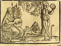 An illustration from Natalis Comitis Mythologiae, sive, Explicationis fabularum libri decem : in quibus omnia prope naturalis et moralis philosophiae dogmata in veterum fabulis contenta fuisse perspicuè demonstratur ... : accessit G. Linocerii Musarum mytholgia, & anonymi obseuationum in totam de dijs gentium narrationem libellus : adiectæ sunt ... editioni elegantissimæ deorum imagines, & eruditissimæ M. Antonij Tritonij Vtinensis .. (1637)