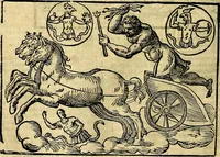 An illustration from Natalis Comitis Mythologiae, sive, Explicationis fabularum libri decem : in quibus omnia prope naturalis et moralis philosophiae dogmata in veterum fabulis contenta fuisse perspicuè demonstratur ... : accessit G. Linocerii Musarum mytholgia, & anonymi obseuationum in totam de dijs gentium narrationem libellus : adiectæ sunt ... editioni elegantissimæ deorum imagines, & eruditissimæ M. Antonij Tritonij Vtinensis .. (1637)