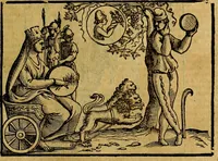 An illustration from Natalis Comitis Mythologiae, sive, Explicationis fabularum libri decem : in quibus omnia prope naturalis et moralis philosophiae dogmata in veterum fabulis contenta fuisse perspicuè demonstratur ... : accessit G. Linocerii Musarum mytholgia, & anonymi obseuationum in totam de dijs gentium narrationem libellus : adiectæ sunt ... editioni elegantissimæ deorum imagines, & eruditissimæ M. Antonij Tritonij Vtinensis .. (1637)