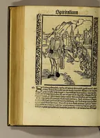 An illustration from Nauicula siue speculu[m] fatuor[um] ... Joannis Geyler Keysersbergii ... in sermones iuxta turmarum seriem diuisa ... a Jacobo Othero diligenter collecta. Compendiosa vite eiusdem descriptio, per Beatum Rhenanum Selestatinum. . (1511)