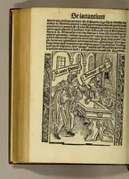 An illustration from Nauicula siue speculu[m] fatuor[um] ... Joannis Geyler Keysersbergii ... in sermones iuxta turmarum seriem diuisa ... a Jacobo Othero diligenter collecta. Compendiosa vite eiusdem descriptio, per Beatum Rhenanum Selestatinum. . (1511)
