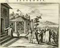 Picture 18 of 50 from Naukeurige beschryving van Asie; behelsende de gewesten van Mesopotamie, Babylonie, Assyrie, Anatolie, of Klein Asie, beneffens eene volkome beschrijving van gansch Gelukkigh, Woest, en Petreesch of Steenigh Arabie.. (1680), leaf 185