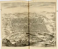 An illustration from Naukeurige beschryving van Asie; behelsende de gewesten van Mesopotamie, Babylonie, Assyrie, Anatolie, of Klein Asie, beneffens eene volkome beschrijving van gansch Gelukkigh, Woest, en Petreesch of Steenigh Arabie.. (1680)