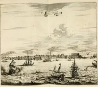 An illustration from Naukeurige beschryving van Asie; behelsende de gewesten van Mesopotamie, Babylonie, Assyrie, Anatolie, of Klein Asie, beneffens eene volkome beschrijving van gansch Gelukkigh, Woest, en Petreesch of Steenigh Arabie.. (1680)