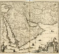 An illustration from Naukeurige beschryving van Asie; behelsende de gewesten van Mesopotamie, Babylonie, Assyrie, Anatolie, of Klein Asie, beneffens eene volkome beschrijving van gansch Gelukkigh, Woest, en Petreesch of Steenigh Arabie.. (1680)
