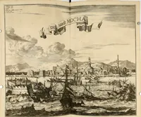 An illustration from Naukeurige beschryving van Asie; behelsende de gewesten van Mesopotamie, Babylonie, Assyrie, Anatolie, of Klein Asie, beneffens eene volkome beschrijving van gansch Gelukkigh, Woest, en Petreesch of Steenigh Arabie.. (1680)