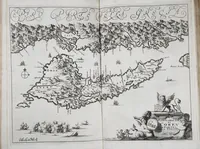 Picture 35 of 44 from Naukeurige beschryving van Morea, eertijts Peloponnesus; en de eilanden, gelegen onder de kusten van Morea, en binnen en buiten de golf van Venetien: waer onder de voornaemste Korfu, Cefalonia, Sant Maura, Zanten, en andere in grooten getale. Behelzende derzelver landschappen, steden, rivieren, poelen, bergen, gewassen, dieren, &c. Met de kaerten van Morea, golf van Venetien, en verscheide eilanden: beneffens afbeeldingen van steden en kastelen, als Patrasso, Modon, Koron, Navarino, Napoli di Romania en Malvasia, Korinthen, Misitra, &c (1688), leaf 337