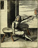An illustration from Nebulo nebulonum, hoc est, Locoseria modernae nequitiae censura : qua hominum sceleratorum fraudes, doli ac versutiae aeri aëriq[ue] exponuntur pùblice (1620)