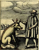 An illustration from Nebulo nebulonum, hoc est, Locoseria modernae nequitiae censura : qua hominum sceleratorum fraudes, doli ac versutiae aeri aëriq[ue] exponuntur pùblice (1620)