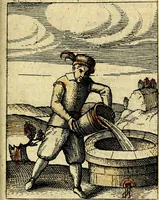 An illustration from Nebulo nebulonum, hoc est, Locoseria modernae nequitiae censura : qua hominum sceleratorum fraudes, doli ac versutiae aeri aëriq[ue] exponuntur pùblice (1620)