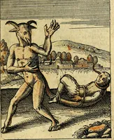 An illustration from Nebulo nebulonum, hoc est, Locoseria modernae nequitiae censura : qua hominum sceleratorum fraudes, doli ac versutiae aeri aëriq[ue] exponuntur pùblice (1620)
