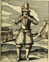 An illustration from Nebulo nebulonum, hoc est, Locoseria modernae nequitiae censura : qua hominum sceleratorum fraudes, doli ac versutiae aeri aëriq[ue] exponuntur pùblice (1620)