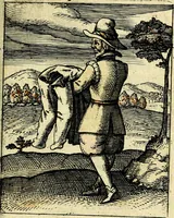 An illustration from Nebulo nebulonum, hoc est, Locoseria modernae nequitiae censura : qua hominum sceleratorum fraudes, doli ac versutiae aeri aëriq[ue] exponuntur pùblice (1620)
