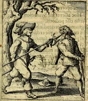 An illustration from Nebulo nebulonum; hoc est, Loco-seria vernaculae nequitiae censura (1636)
