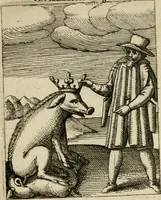 An illustration from Nebulo nebulonum, hoc est, Iocoseria modernae nequitiae censura : qua hominum sceleratorum fraudes, doli ac versutiae aeri aëriq[ue] exponuntur pùblice (1620)