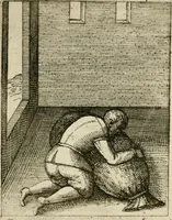 An illustration from Nebulo nebulonum, hoc est, Iocoseria modernae nequitiae censura : qua hominum sceleratorum fraudes, doli ac versutiae aeri aëriq[ue] exponuntur pùblice (1620)