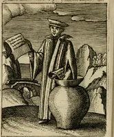 An illustration from Nebulo nebulonum, hoc est, Iocoseria modernae nequitiae censura : qua hominum sceleratorum fraudes, doli ac versutiae aeri aëriq[ue] exponuntur pùblice (1620)