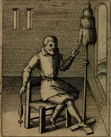 An illustration from Nebulo nebulonum, hoc est, Jocoseria nequitiae censura : qua hominum scelestorum doli, fraudes, fallaciae, & mores versuti vivis coloribus depinguntur, aeriq[ue] incisi publico aspectui exponuntur (1663)