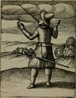 An illustration from Nebulo nebulonum, hoc est, Jocoseria nequitiae censura : qua hominum scelestorum doli, fraudes, fallaciae, & mores versuti vivis coloribus depinguntur, aeriq[ue] incisi publico aspectui exponuntur (1663)