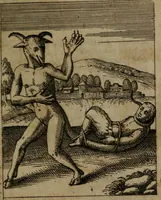 An illustration from Nebulo nebulonum, hoc est, Jocoseria nequitiae censura : qua hominum scelestorum doli, fraudes, fallaciae, & mores versuti vivis coloribus depinguntur, aeriq[ue] incisi publico aspectui exponuntur (1663)